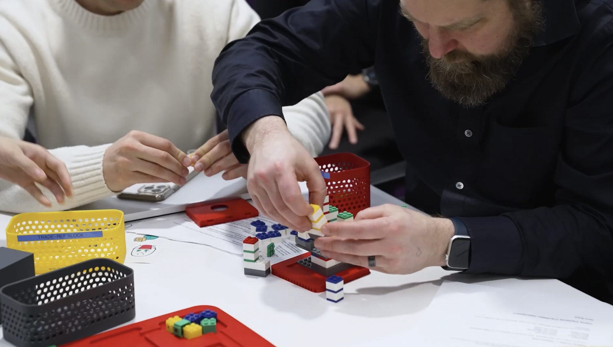 Festival workshop — hands-on LEGO building exercise